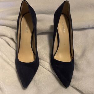 Nine West Dark Blue Suede Heels